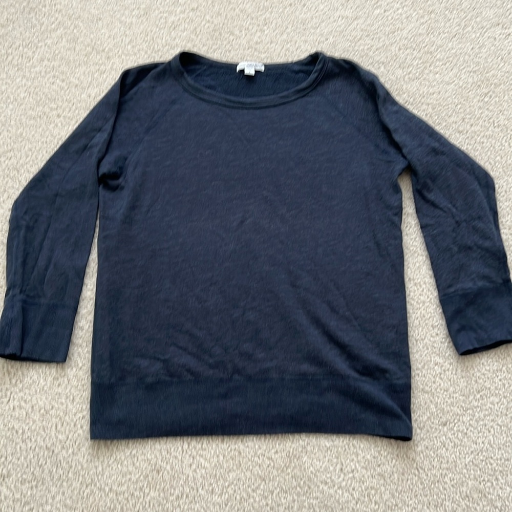 James Perse sweatshirt top size 2 Navy